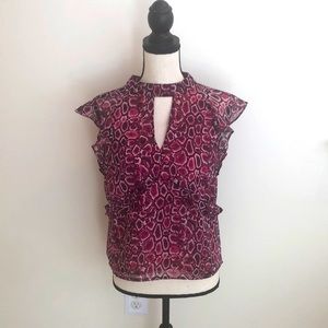 Express Pink Patterned Blouse-NEW